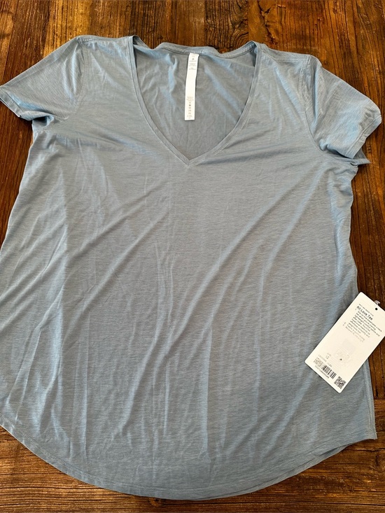 lululemon athletica Tops - lululemon athletica Light Blue V-Neck Short Sleeve Tee